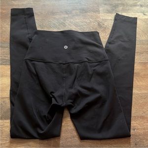Lululemon black leggings size 4 28” inseam